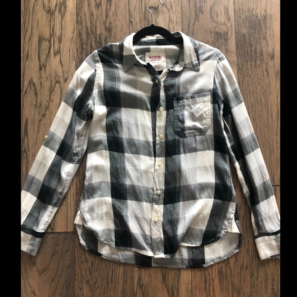 Plaid Long Sleeve Button-Down Shirt
